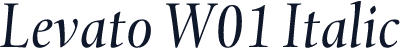 Levato W01 Italic