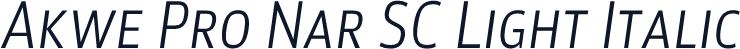 Akwe Pro Nar SC Light Italic