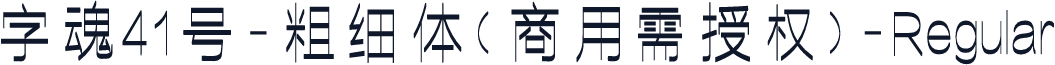 字魂41号-粗细体(商用需授权)-Regular