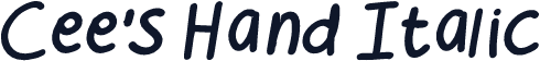 Cee's Hand Italic
