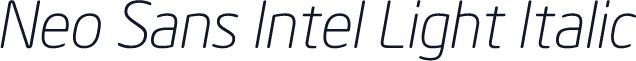 Neo Sans Intel Light Italic