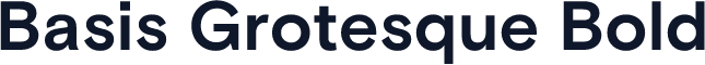 Basis Grotesque Bold