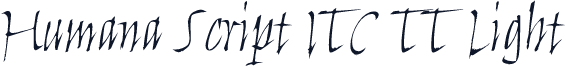 Humana Script ITC TT Light