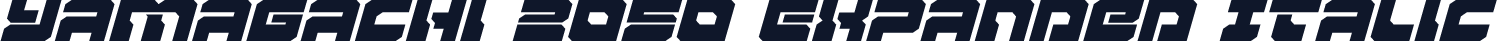 Yamagachi 2050 Expanded Italic