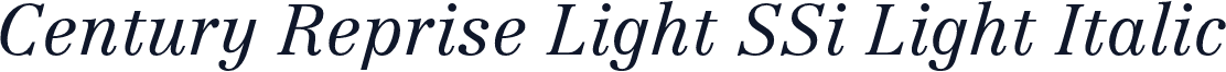Century Reprise Light SSi Light Italic