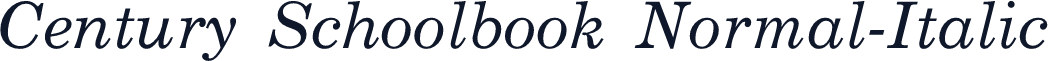 Century Schoolbook Normal-Italic