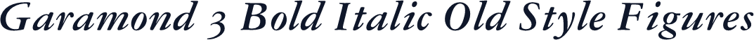Garamond 3 Bold Italic Old Style Figures