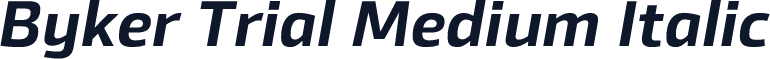 Byker Trial Medium Italic