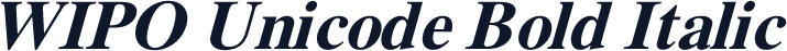 WIPO Unicode Bold Italic
