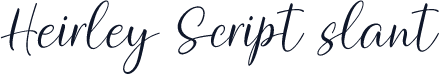 Heirley Script slant