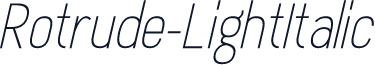 Rotrude-LightItalic