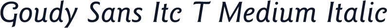 Goudy Sans Itc T Medium Italic