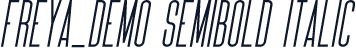 Freya_DEMO SemiBold Italic