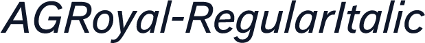 AGRoyal-RegularItalic