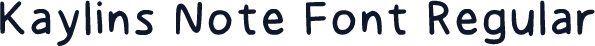 Kaylins Note Font Regular