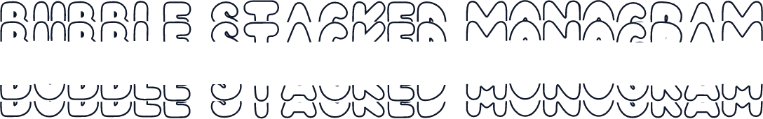 Bubble Stacked Monogram