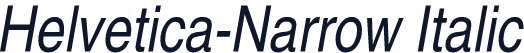 Helvetica-Narrow Italic