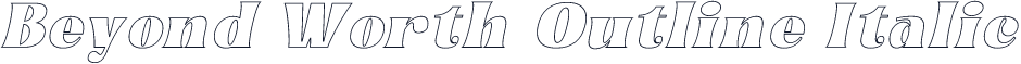 Beyond Worth Outline Italic