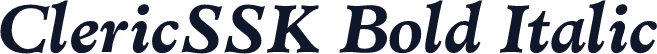 ClericSSK Bold Italic