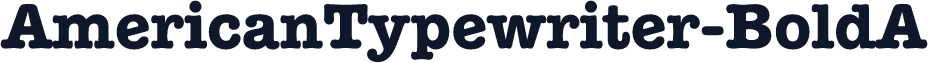 AmericanTypewriter-BoldA