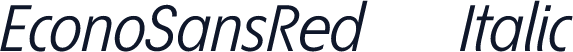 EconoSansRed-56Italic