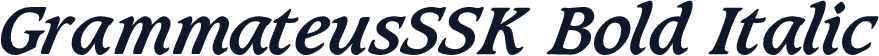 GrammateusSSK Bold Italic