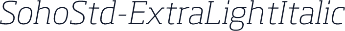 SohoStd-ExtraLightItalic