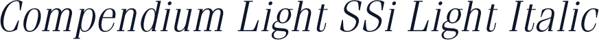 Compendium Light SSi Light Italic