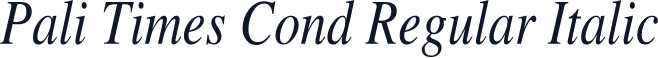Pali Times Cond Regular Italic