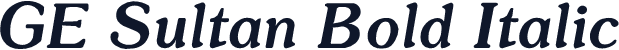 GE Sultan Bold Italic