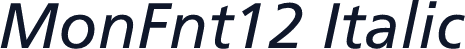 MonFnt12 Italic