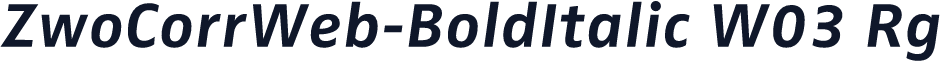 ZwoCorrWeb-BoldItalic W03 Rg