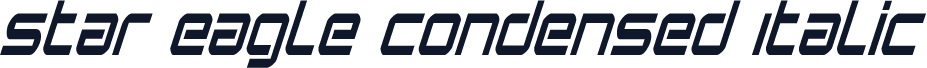 Star Eagle Condensed Italic