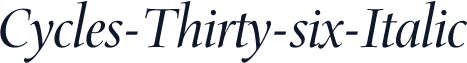 Cycles-Thirty-six-Italic