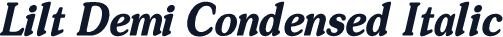 Lilt Demi Condensed Italic