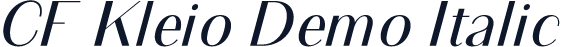 CF Kleio Demo Italic