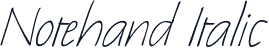 Notehand Italic