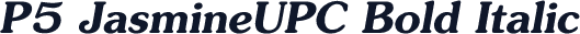 P5 JasmineUPC Bold Italic