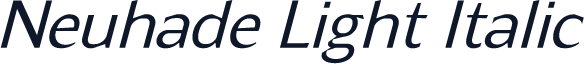 Neuhade Light Italic