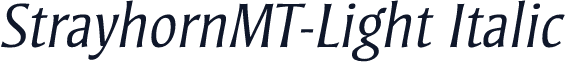 StrayhornMT-Light Italic