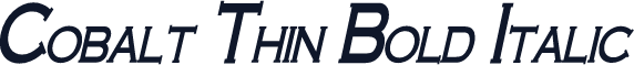 Cobalt Thin Bold Italic