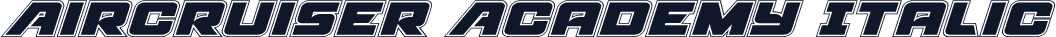 Aircruiser Academy Italic