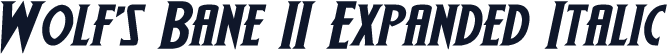 Wolf's Bane II Expanded Italic