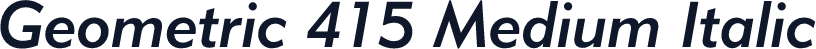 Geometric 415 Medium Italic