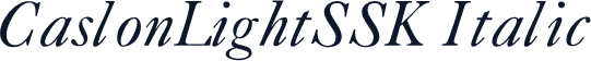 CaslonLightSSK Italic