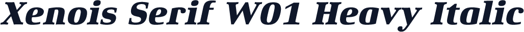 Xenois Serif W01 Heavy Italic