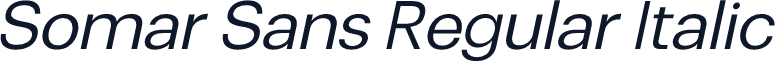 Somar Sans Regular Italic