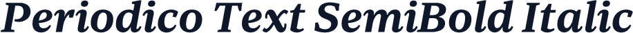 Periodico Text SemiBold Italic