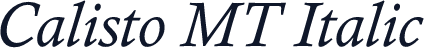 Calisto MT Italic