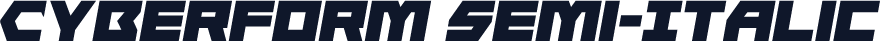 Cyberform Semi-Italic